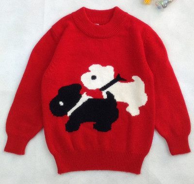 新款儿童羊绒衫 宝宝毛衣针织衫男童女童加厚卡通毛衣山羊绒童装
