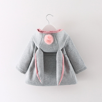 儿童冬季童装宝宝秋冬装女童外套风衣婴儿加厚棉衣0-1-2-3岁韩版