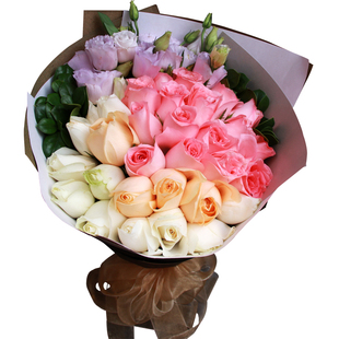 玫瑰花束鲜花速递上海南京合肥杭州广州成都同城送花店全国送女友