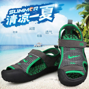 2016新款夏季男童凉鞋透气包头男童沙滩鞋儿童凉鞋男孩鞋大中童鞋
