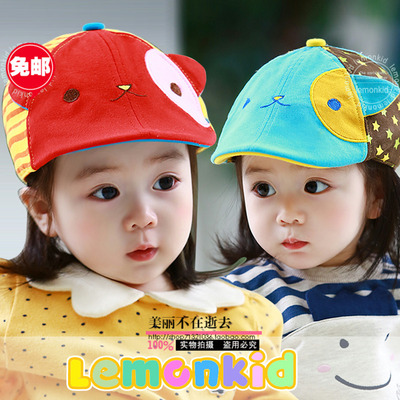 包邮新款韩国儿童帽子休闲小可爱童帽宝宝春天帽子小孩遮阳贝雷帽