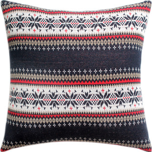 索兰朵 针织雪花背面麂皮绒方型靠垫套靠枕套坐垫椅垫 45*45cm