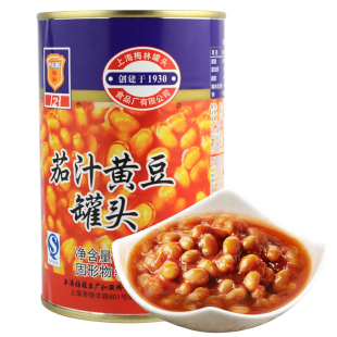 上海特产梅林茄汁黄豆罐头425g*5即食熟食下饭菜番茄黄豆罐头食品