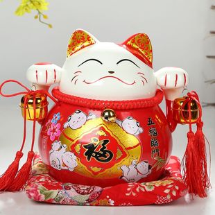 大号招财猫存钱罐 陶瓷储钱储蓄罐创意儿童生日礼物可爱摆件包邮