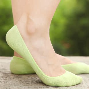 隐形袜女 夏季浅口女船袜 薄款硅胶防滑女袜 糖果色纯棉单鞋袜子