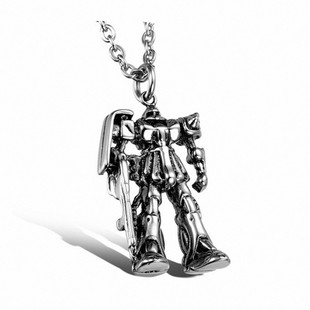 女主角 创意饰品 机器人变形金刚 个性钛钢挂链 男士项链 潮男款