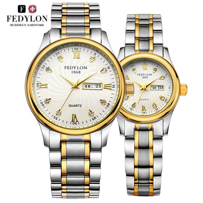 爆款品牌男款石英手表防水运动时尚情侣手表精钢表带男士手表