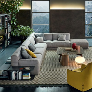 装典 简约欧式羽绒沙发北欧现代风格简约客厅沙发布艺沙发布 S96