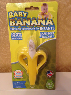 美国产海淘正品Baby Banana香蕉牙胶 婴幼儿硅胶牙胶牙刷磨牙棒