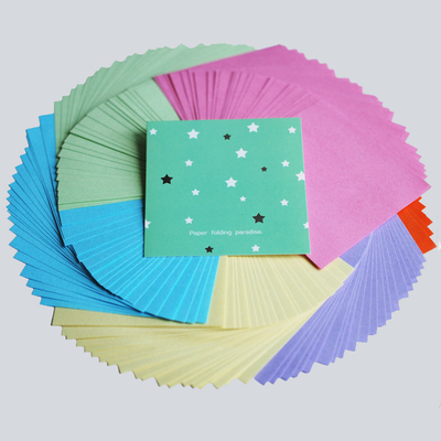 文谷世界之州 彩色折纸 78*78mm 6色混装 手工千纸鹤 创意生活