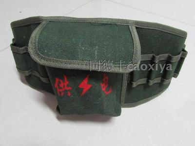 特价多功能绿帆布工具包维修电工包单肩包耐磨维修包电工腰包