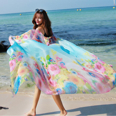 海边超大沙滩巾防晒披肩旅游度假沙滩披纱比基尼裹裙女士丝巾夏季