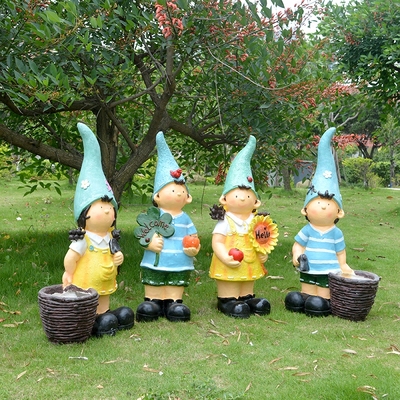 户外园林景观雕塑卡通人物模型花园庭院装饰品小矮人摆件田园摆设