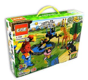 热卖包邮七巧匠3D立体积木拼插动物大联欢62076儿童益智亲子玩具