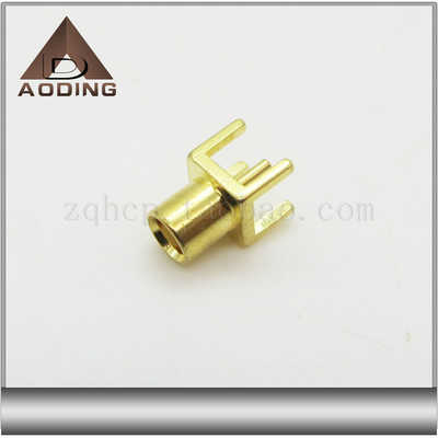 MCX母头连接器 焊接PCB印制板直插母座 全铜镀金正四角 MCX-KE