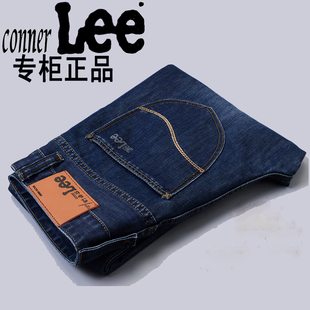 CONNER LEE牛仔裤男夏季直筒修身商务大码青年薄款中腰长裤子包邮