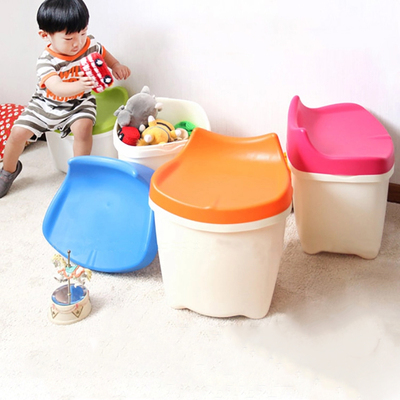 儿童玩具收纳箱 大号整理箱有盖塑料箱子凳子收纳筐收纳盒储物箱