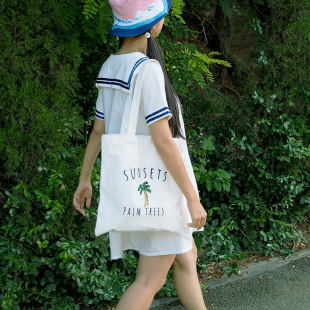 包邮迷你韩版创意印花布包街拍时尚纯棉单肩手提文艺范帆布袋 女
