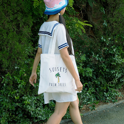包邮迷你韩版创意印花布包街拍时尚纯棉单肩手提文艺范帆布袋 女