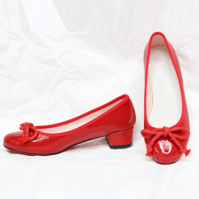 鞋子女玛丽珍单鞋中跟经典小辣椒麻绳蝴蝶结小红鞋真皮低跟芭蕾鞋