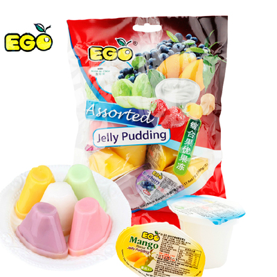 马来西亚果冻500g进口EGO综合果优果冻布丁多口味果冻零食大礼包
