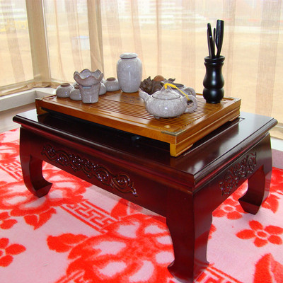 实木榻榻米飘窗桌茶几炕桌炕几日式小桌子榆木茶桌地台矮桌阳台桌
