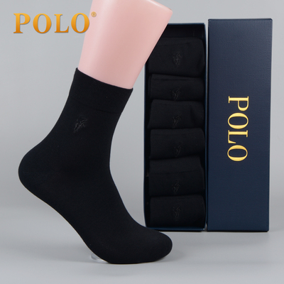 Polo奢华商务袜男士袜子 秋冬休闲袜棉袜子高筒男袜子皮鞋袜606