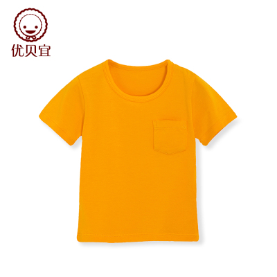 童装夏装2015儿童短袖T恤纯色男女童圆领上衣打底衫婴儿宝宝衣服