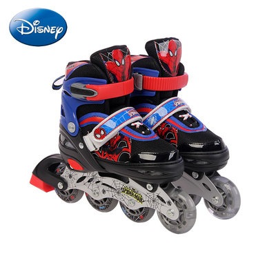 正品迪士尼轮滑鞋 儿童旱冰鞋可调滑冰鞋 溜冰鞋儿童套装闪光男女
