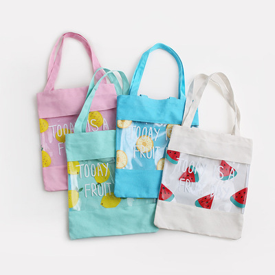 经典百塔帆布透明水果系列环保包袋