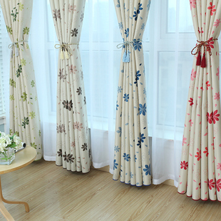 赛尔斯顿七叶草成品定制窗帘遮光窗帘遮光布料客厅加厚遮光布