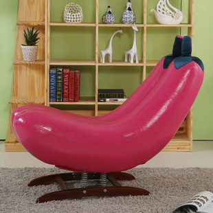 创意茄子单人懒人沙发香蕉椅 摇摇椅躺椅个性可爱现代小户型沙发