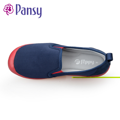 Pansy2015春夏新款女士休闲拼色中跟平底套脚包头妈妈孕妇鞋3118