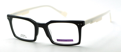 黑色框白色腿方形板材眼镜框架 光学近视镜架男女款百搭新品特价