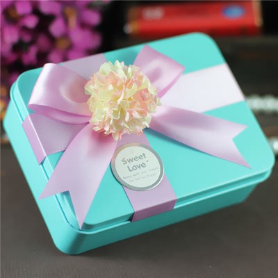 【成品特价】婚礼糖盒 结婚用品 创意欧式长方形马口铁喜糖盒大号