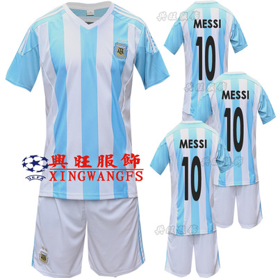 2016欧洲杯阿根廷球衣足球服套装男女队服足球训练服短袖梅西定制