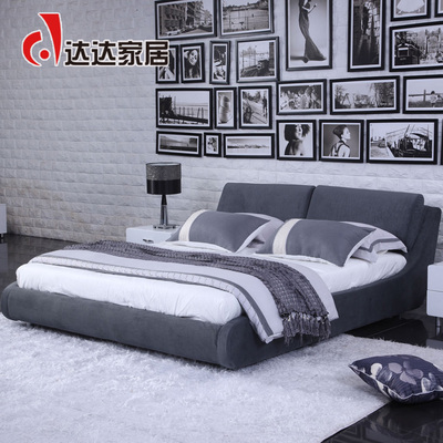 达达家居 品牌家具布艺床 布床 双人床 1.8米 特价 时尚 布艺软床