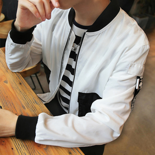 2016春秋季男装韩版男士修身夹克衫男棒球领男款外套