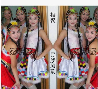 儿童藏族服装/民族表演舞台服饰/藏族舞蹈演出服装/牧区少年舞蹈