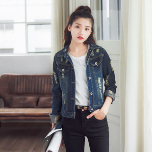 新品2016秋装女式牛仔衣外套韩版潮流个性化显瘦短款高中生女外套