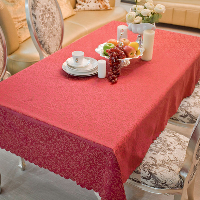 餐桌台布 餐桌桌布 长方形桌布 桌布 布艺 简约桌布 红色现代桌布