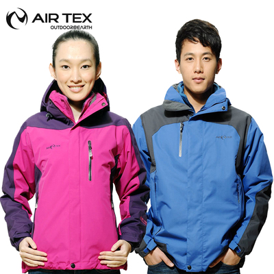 亚特冬季男女情侣保暖两件套冲锋衣三合一户外滑雪登山服加厚外套