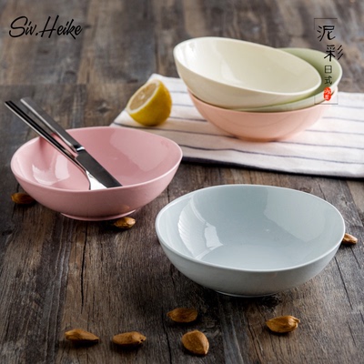 西芙日式创意汤碗陶瓷餐具家用大号深碗瓷碗菜碗饭碗泡面碗沙拉碗