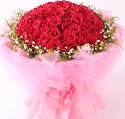 99朵红玫瑰花束 西安表白求婚玫瑰花 实体花店速递咸阳渭南合肥市