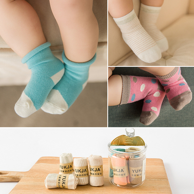 罐装袜0-3岁婴儿宝宝袜无骨缝头秋冬婴幼儿中筒纯棉儿童袜子无菌