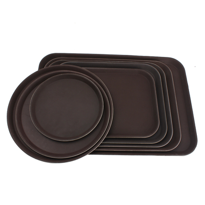 欧式长方形圆形钢化防滑托盘 塑料茶盘餐盘水果盘