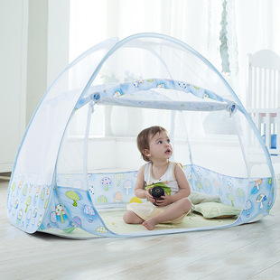 婴儿蒙古包蚊帐床 可折叠式便捷宝宝蚊帐罩免安装幼儿童游戏床