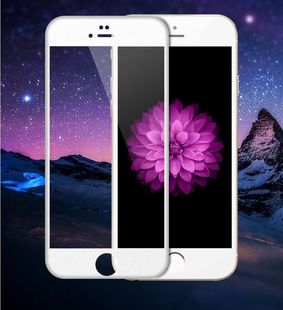 苹果6plus钢化膜全屏覆盖5.5防指纹iphone6S手机彩膜抗蓝光膜防爆