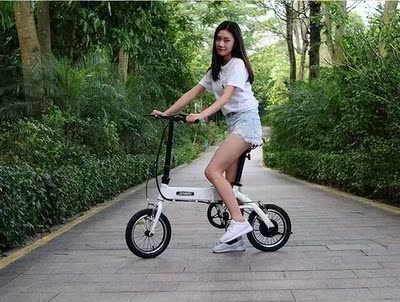 迷你折叠14寸电动自行车单车轻携式儿童成人用