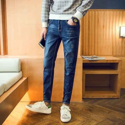 牛仔裤2016夏季男士直筒修身长裤薄款青年学生韩版时尚潮流裤子男
